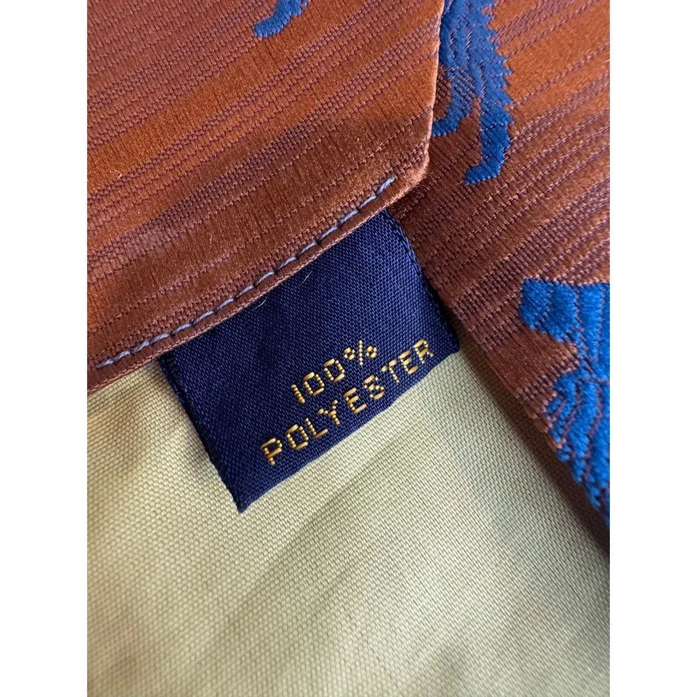 Vintage Pulitzer Tie Amber Blue Setter Dog Wide Novelty‎ Necktie